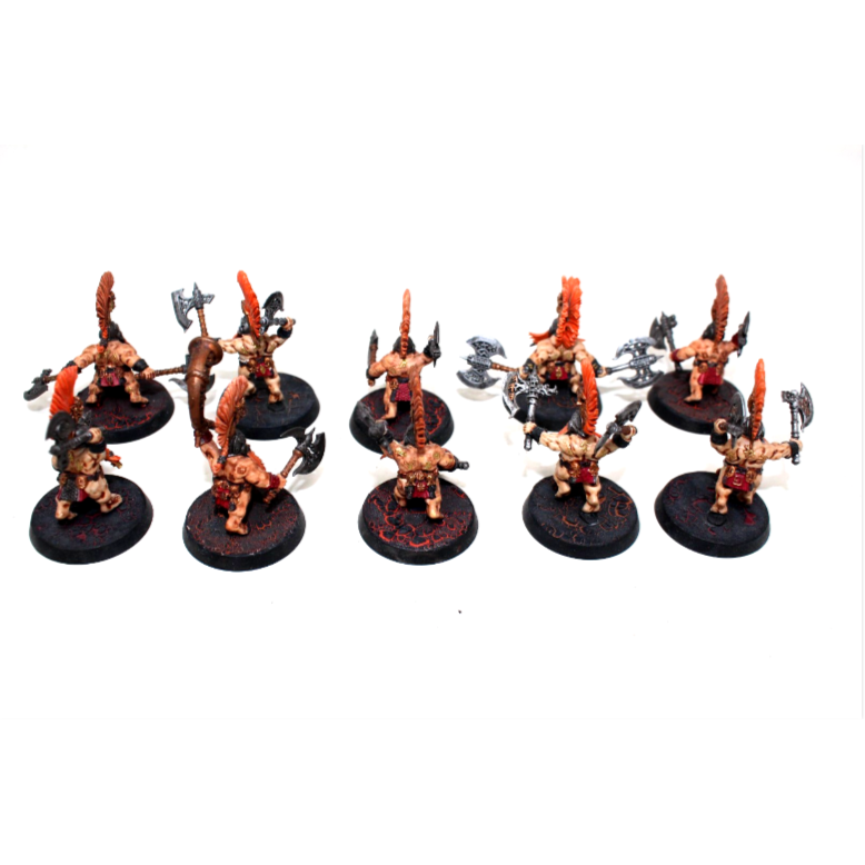 Warhammer Dwarf Fyreslayers Berzerkers Well Painted JYS25