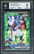 2018 Panini Prizm Prizms Green Cracked Ice Saquon Barkley #202 /75 BGS 9