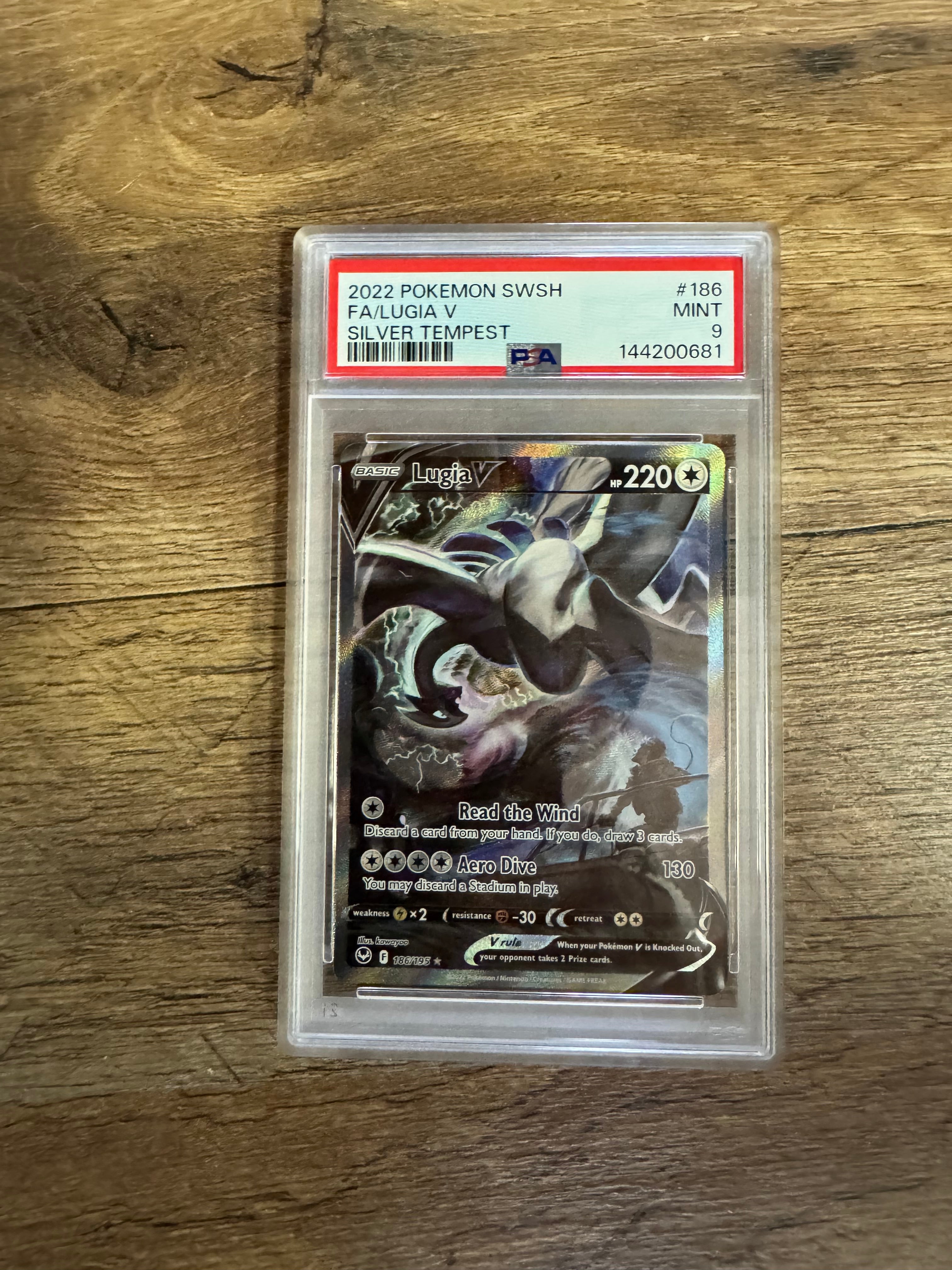 Lugia V #186 Pokemon Silver Tempest (PSA 9)