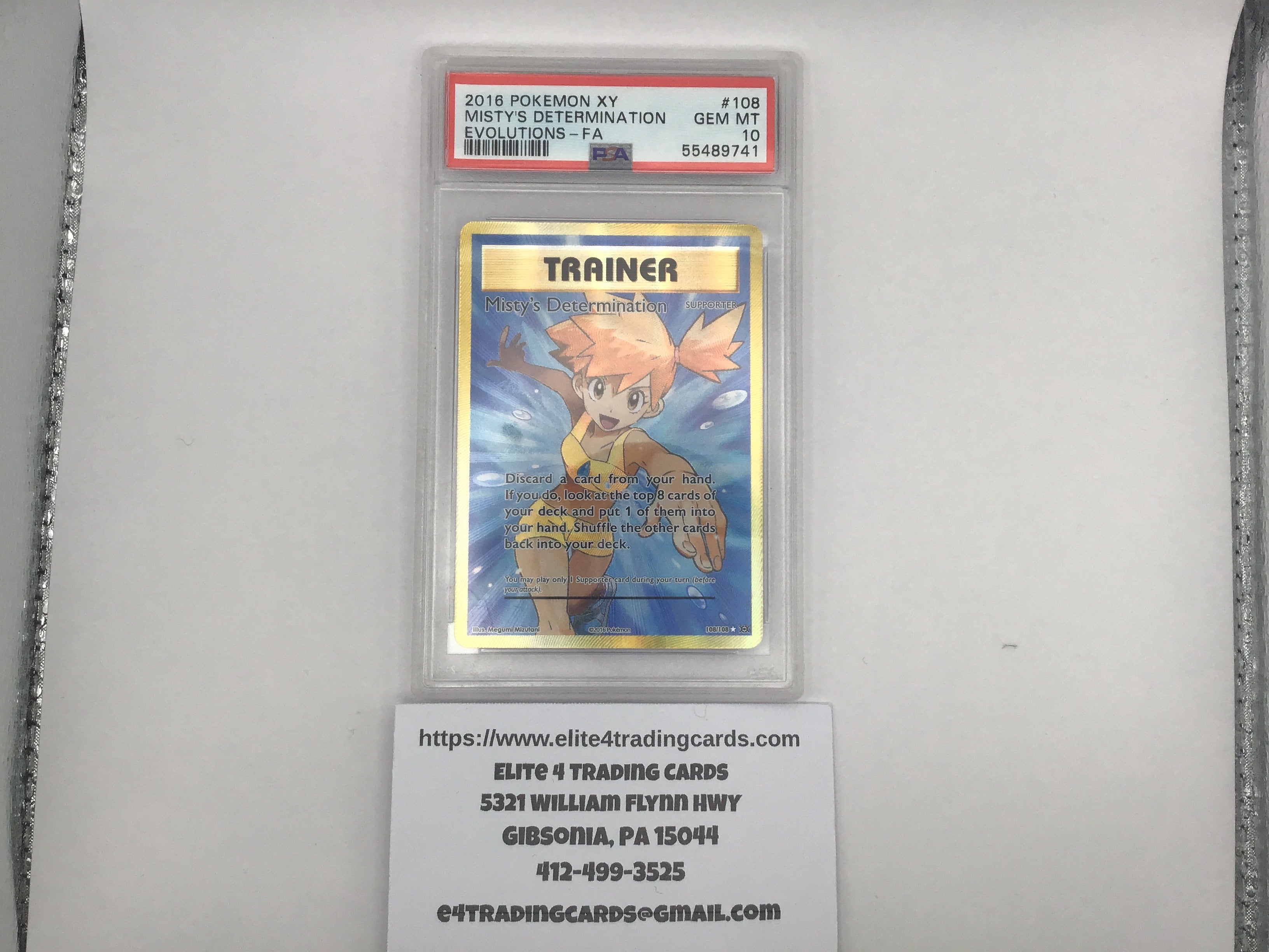 Misty's Determination #108 Pokemon Evolutions (PSA 10)