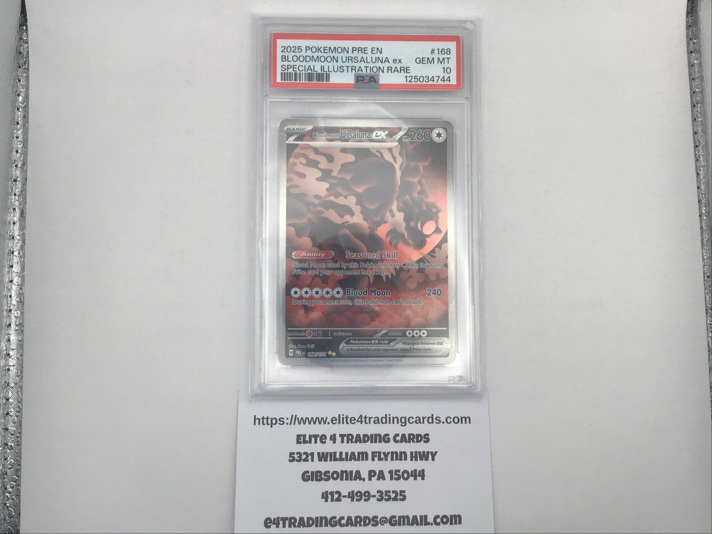 Bloodmoon Ursaluna ex #168 Pokemon Prismatic Evolutions (PSA 10)