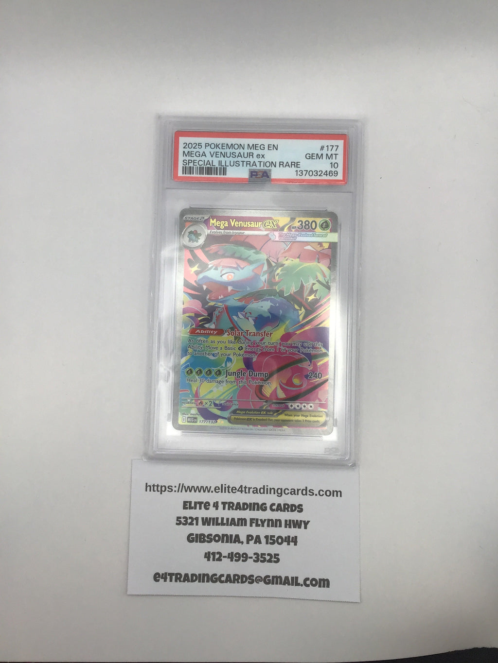 Mega Venusaur Ex #177 Pokemon Mega Evolution (PSA 10)