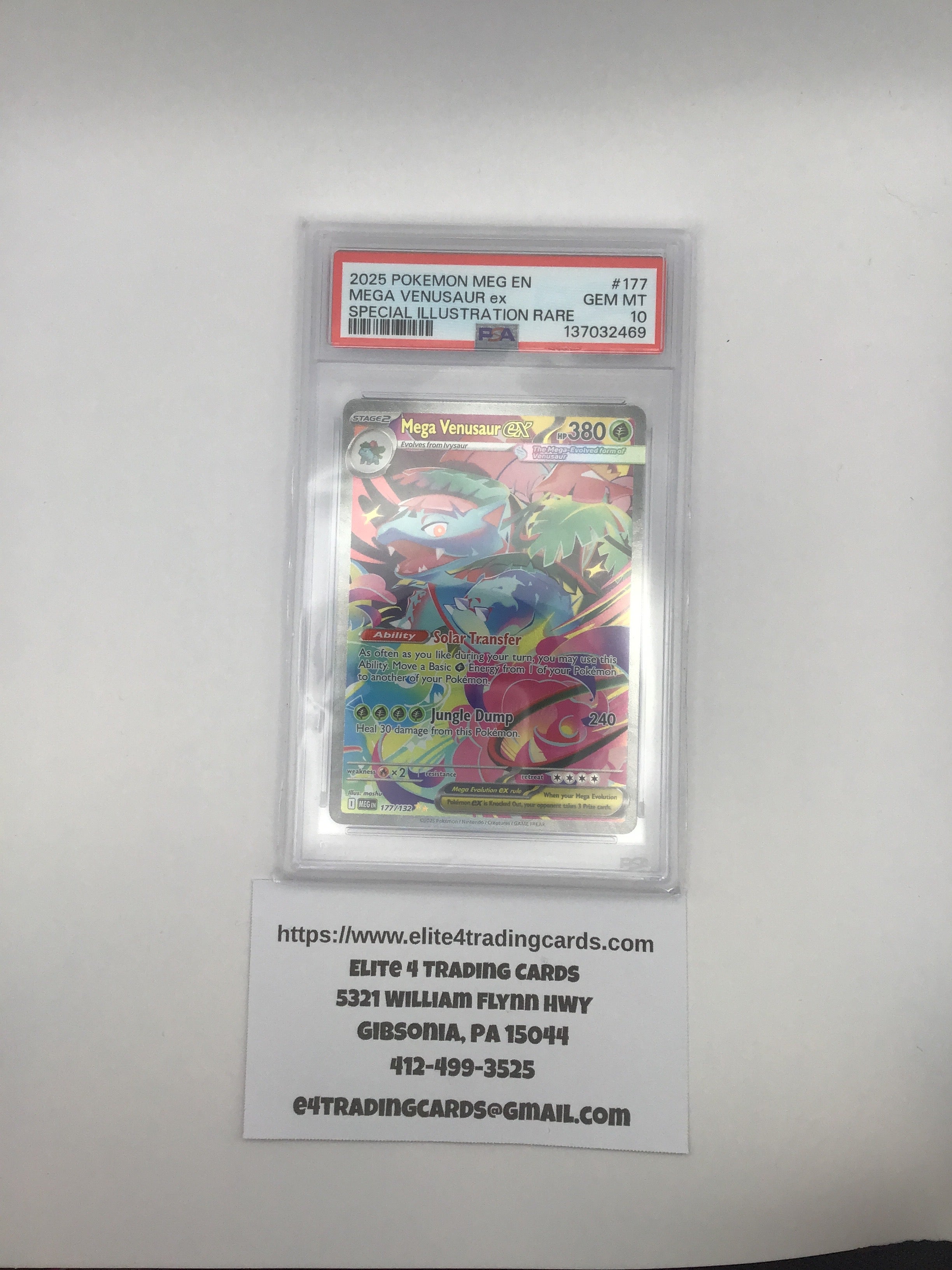 Mega Venusaur Ex #177 Pokemon Mega Evolution (PSA 10)