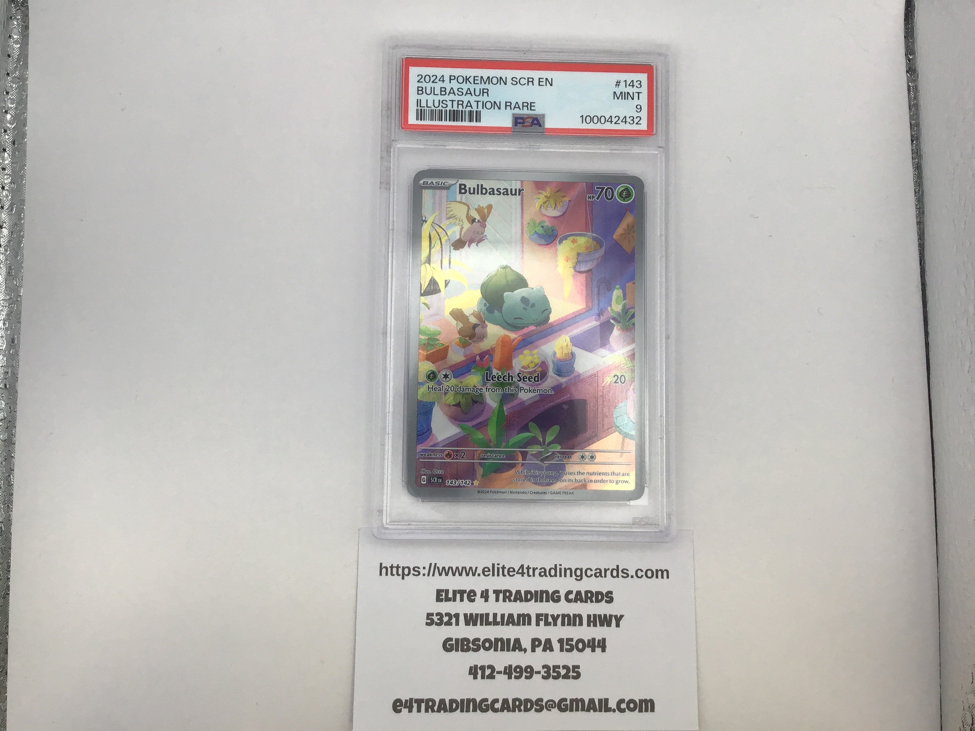 Bulbasaur #143 Pokemon Stellar Crown (PSA 9)