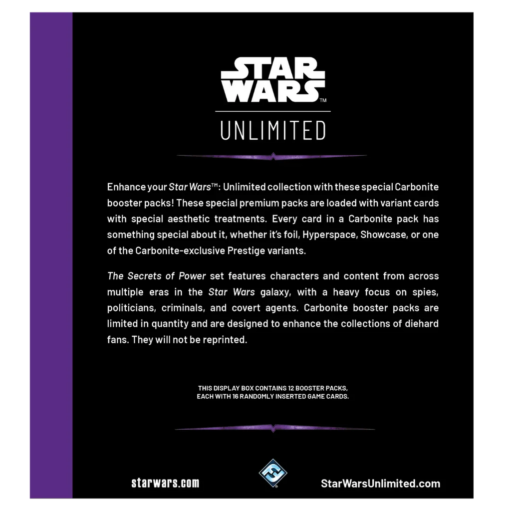 Star Wars Unlimited - Secrets of Power Carbonite Edition Booster Box