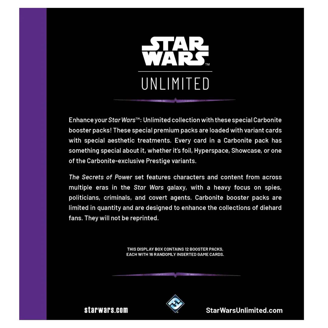 Star Wars Unlimited - Secrets of Power Carbonite Edition Booster Box
