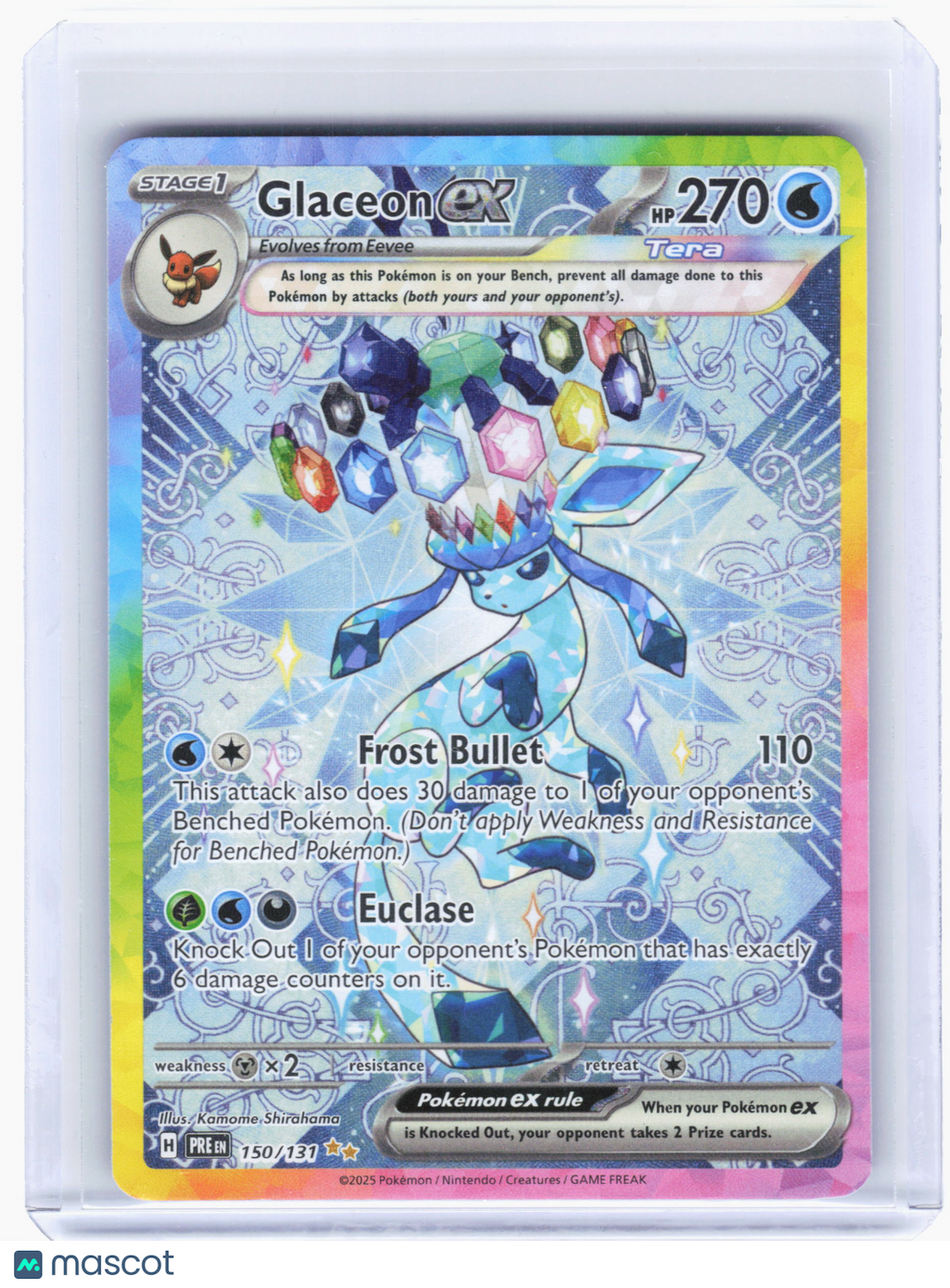 2025 Pokemon—Glaceon ex #150 Prismatic Evolutions—Special Illustration Rare Holo