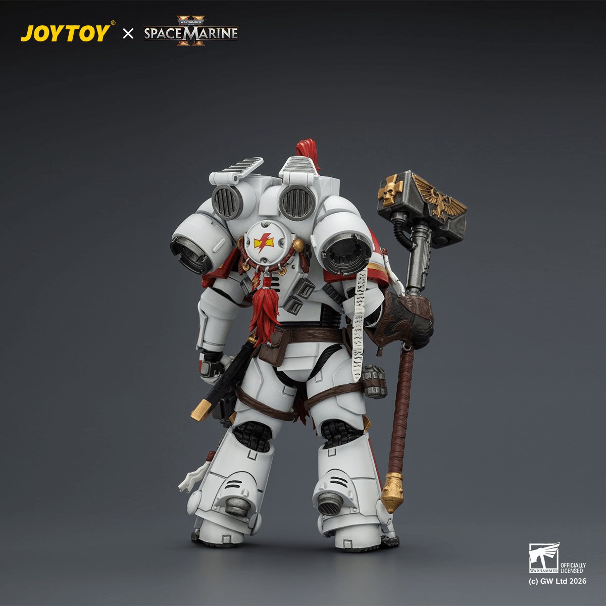 Game Edition White Scars Assault Intercessor Champion with Thunder Hammer and Bolt Pistol