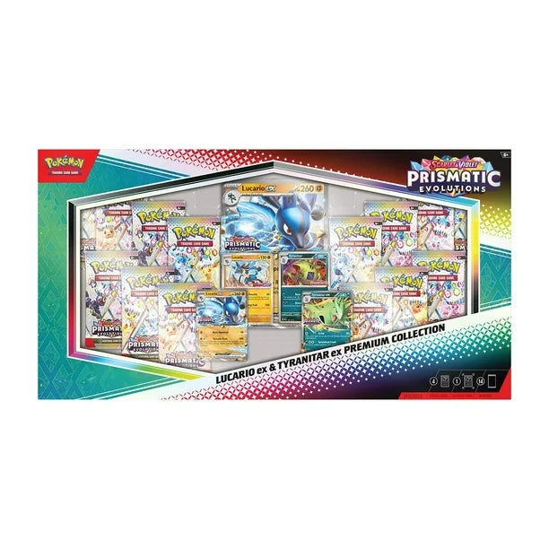 Pokémon TCG - Prismatic Evolutions - Lucario Ex & Tyranitar Ex Premium Collection