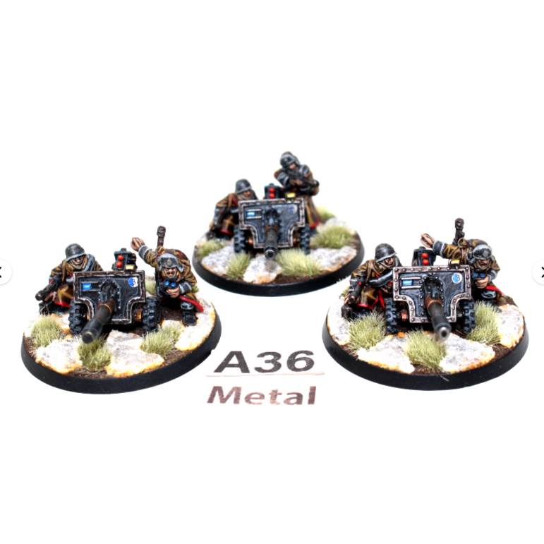 Warhammer Imperial Guard Autocannon Team Metal Well Painted A36