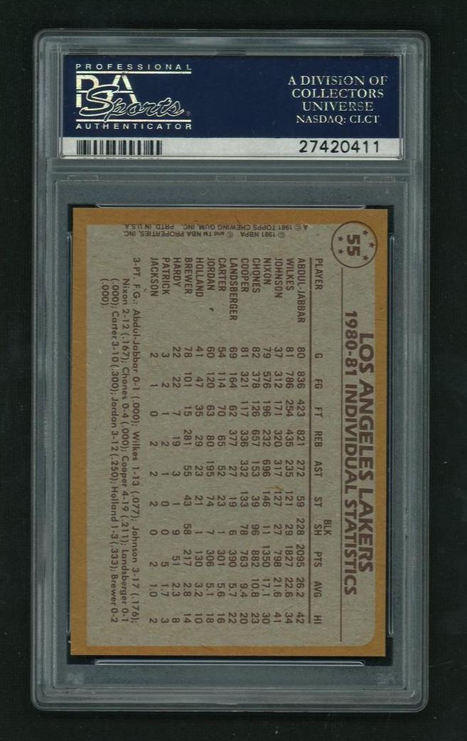 1981 Topps Kareem Abdul-Jabbar/Norm Nixon #55 PSA 10