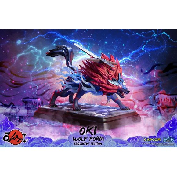 First 4 Figures Okami Oki Wolf Form Exclusive Edition Resin 14" Statue