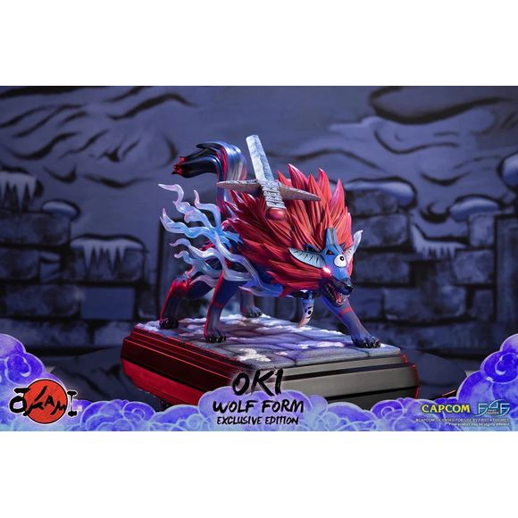 First 4 Figures Okami Oki Wolf Form Exclusive Edition Resin 14" Statue