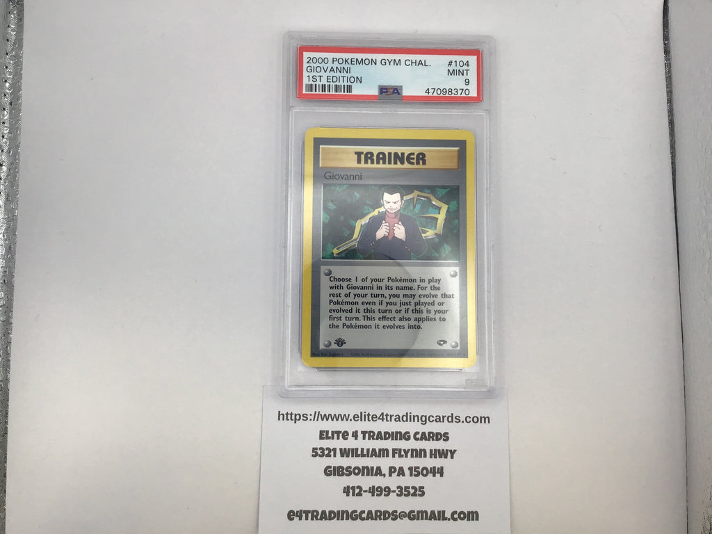 Giovanni [1st Edition] #18 Pokemon Gym Challenge (PSA 9)