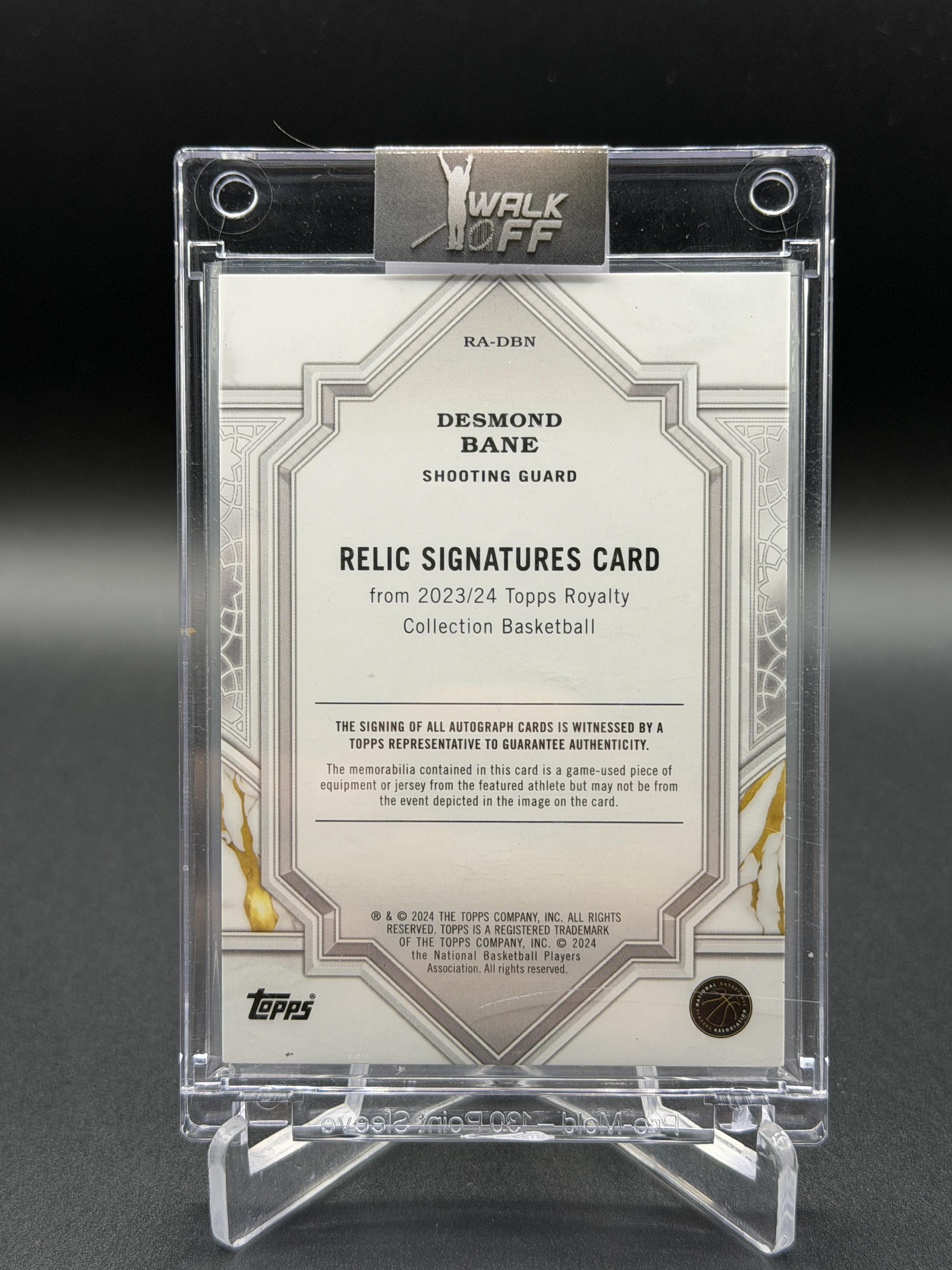 2024-25 Topps Royalty Desmond Bane Patch Auto 1/1