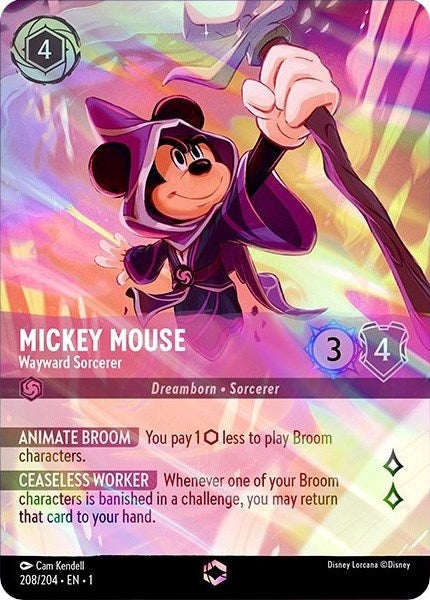 Mickey Mouse - Wayward Sorcerer (Enchanted) (208/204) (Holofoil) [The First Chapter]