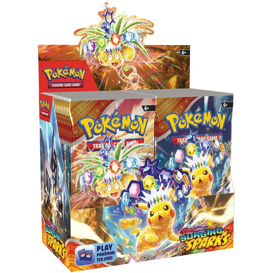 Pokémon-Sammelkartenspiel: Karmesin & Purpur – Strömende Funken Booster Display