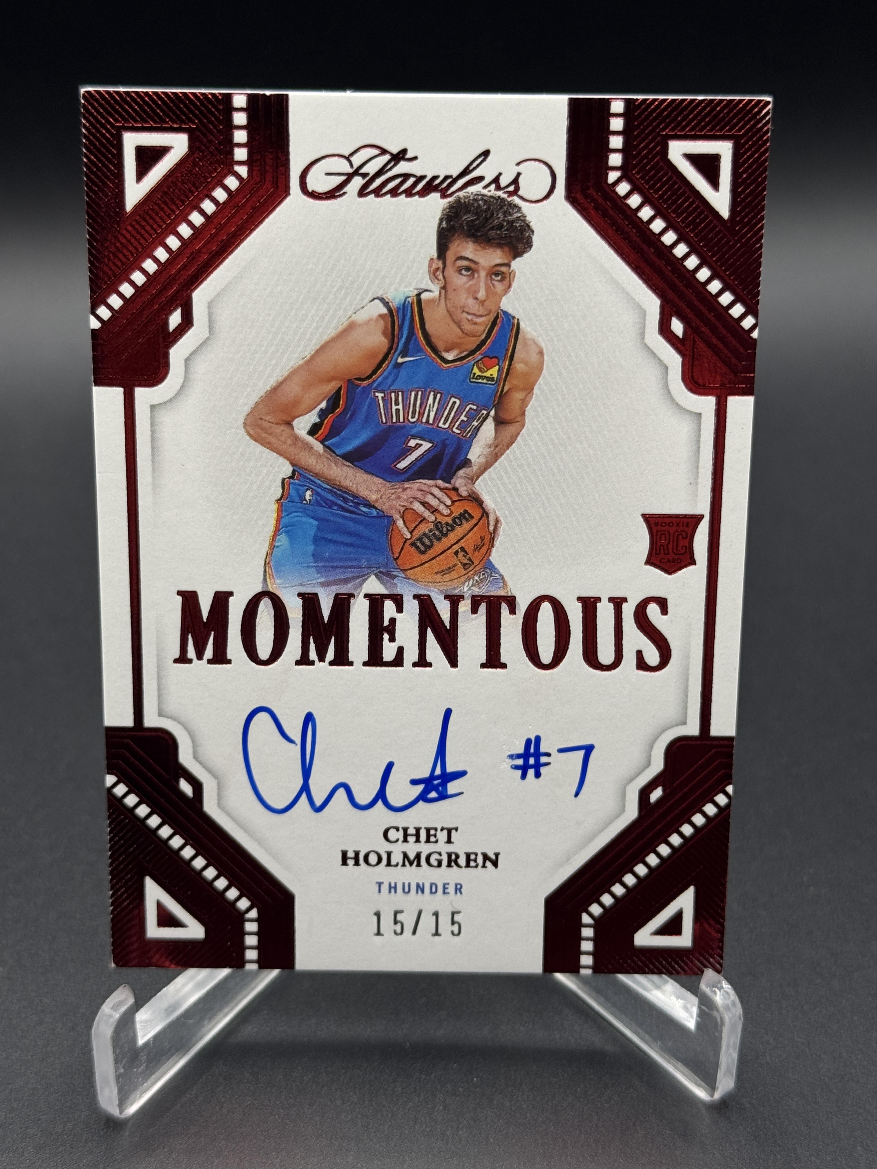 2022-23 Flawless #MA-CHG Chet Holmgren Momentous Auto Ruby #/15 PC