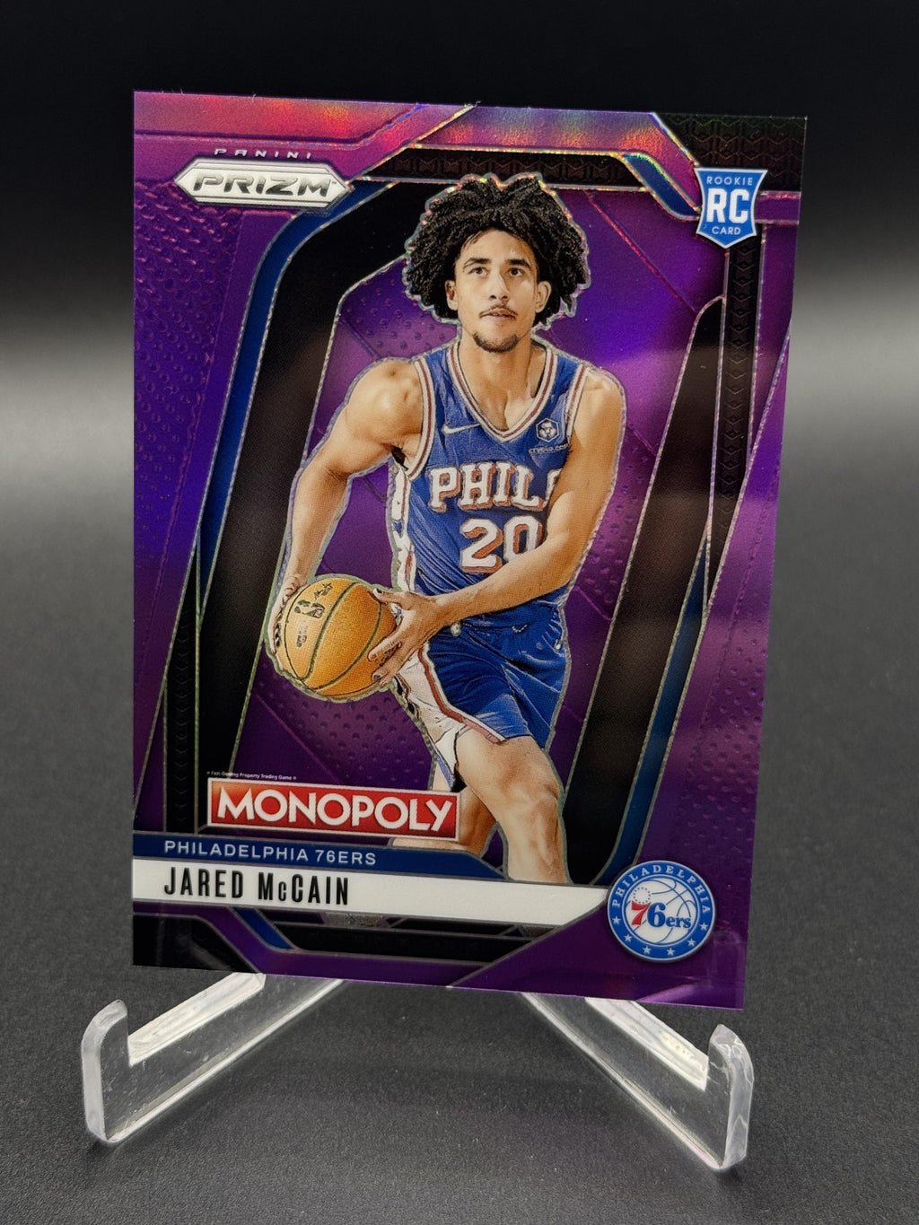 2024-25 Panini Prizm Monopoly #3 Jared McCain Purple Prizm #/91