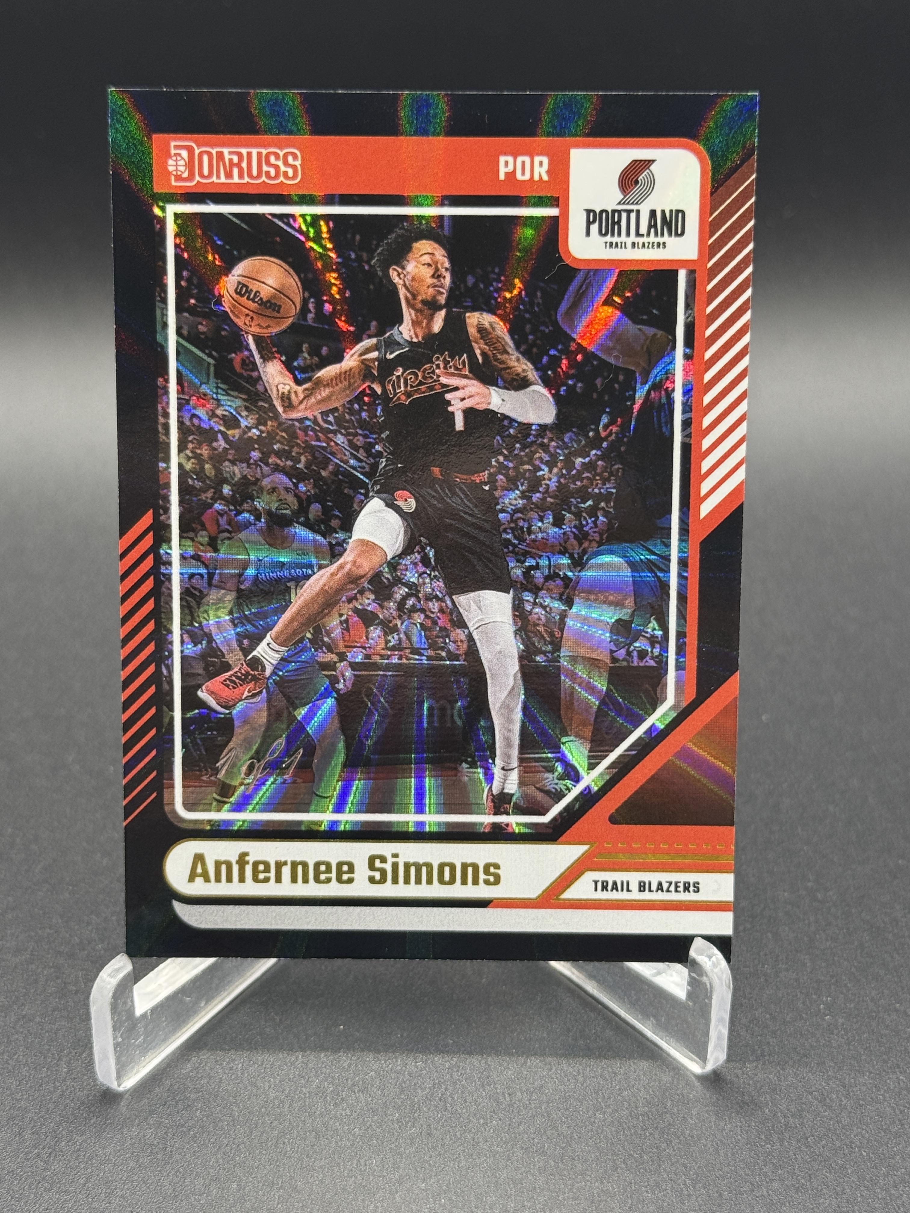 2024-25 Donruss #114 Anfernee Simons Holo Black Laser 1/1