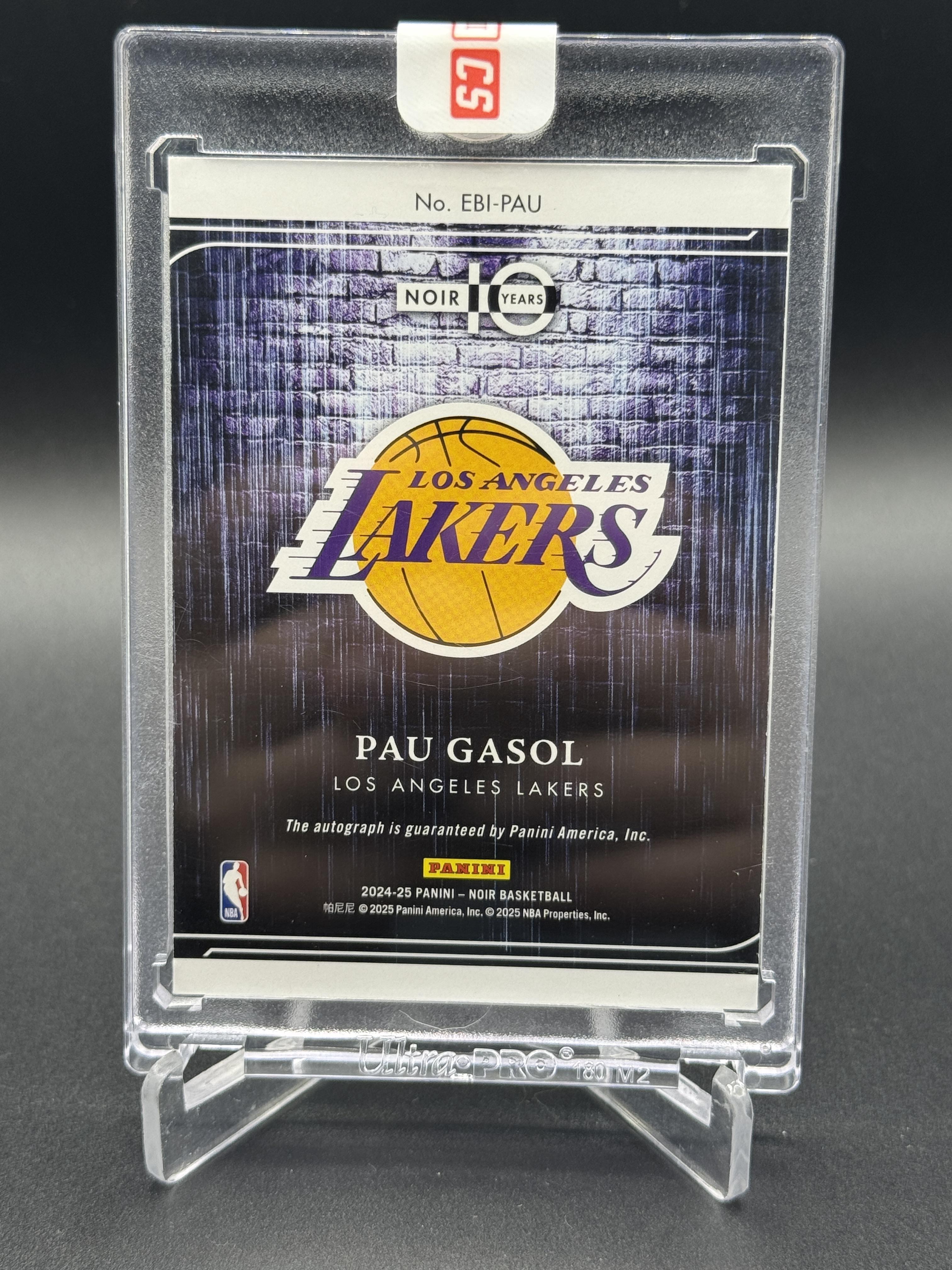2024-25 Panini #EBI-PAU Noir Pau Gasol Emblazoned Ink Auto /75