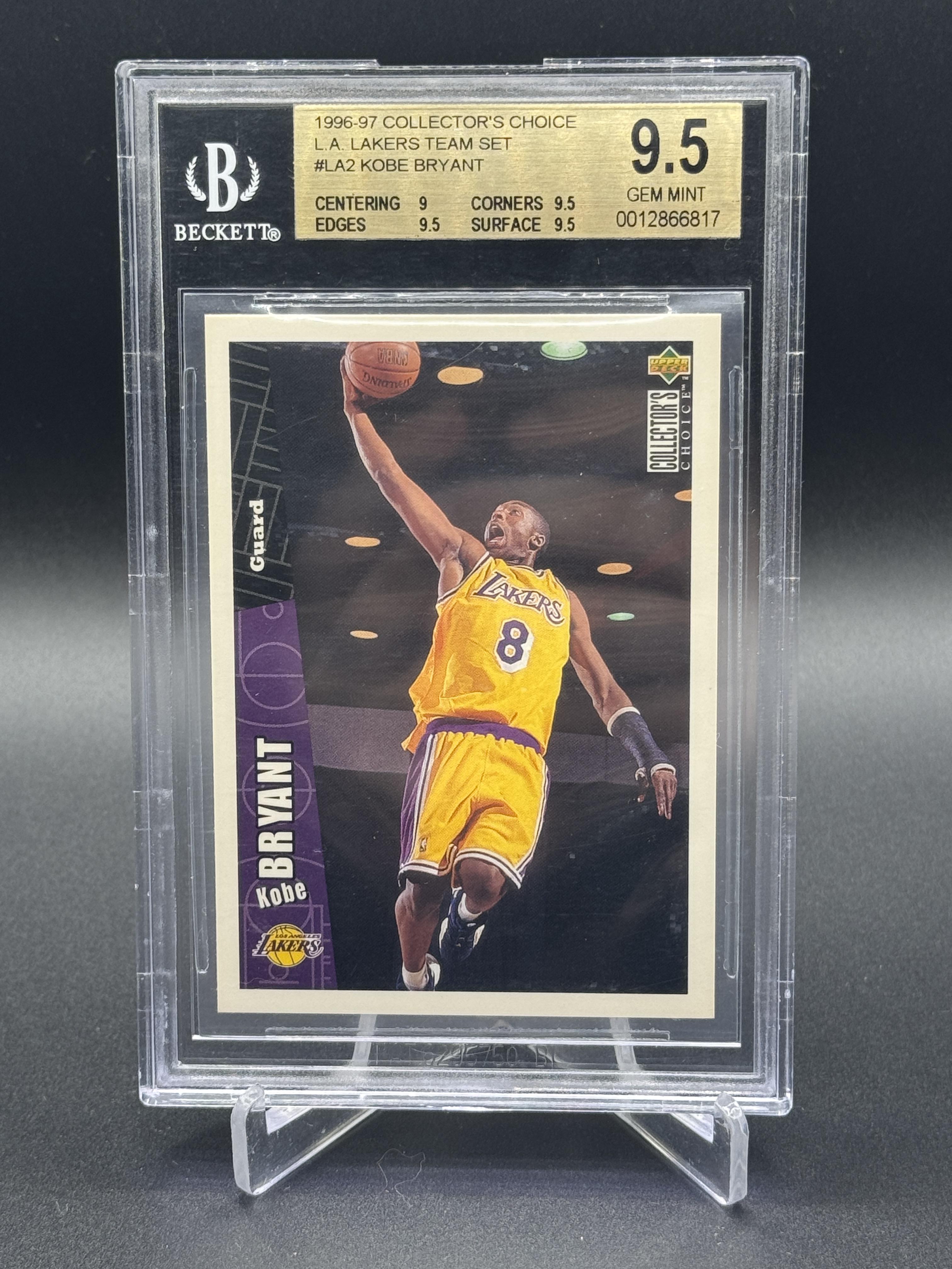 1996-97 Collector's Choice Los Angeles Lakers #LA2 Kobe Bryant Rookie BGS 9.5