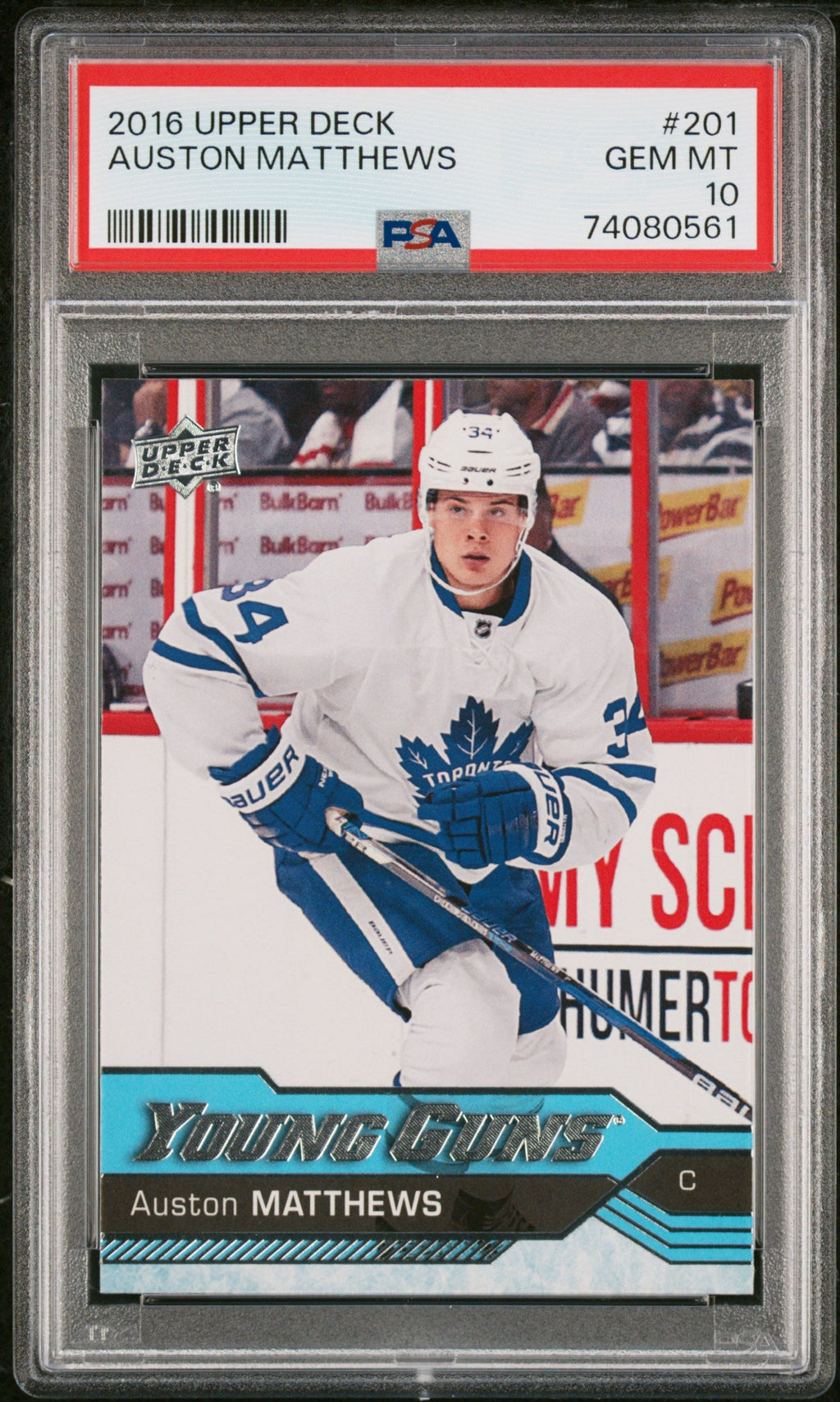 2016-17 Upper Deck #201 Auston Matthews Young Guns PSA 10 PC