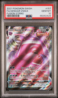 2021 Pokemon Sword & Shield Fusion Strike #157 Full Art Gengar Vmax PSA 10