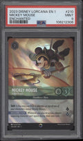 Mickey Maus Gerissener Gauner Disney Lorcana Das Erste Kapitel Verzaubert #210 PSA 9