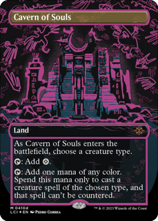 Cavern of Souls (0410d) Neon Purple (Borderless) - The Lost Caverns of Ixalan (LCI)