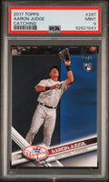2017 Topps #287 Aaron Judge Rookie RC Catching PSA 9