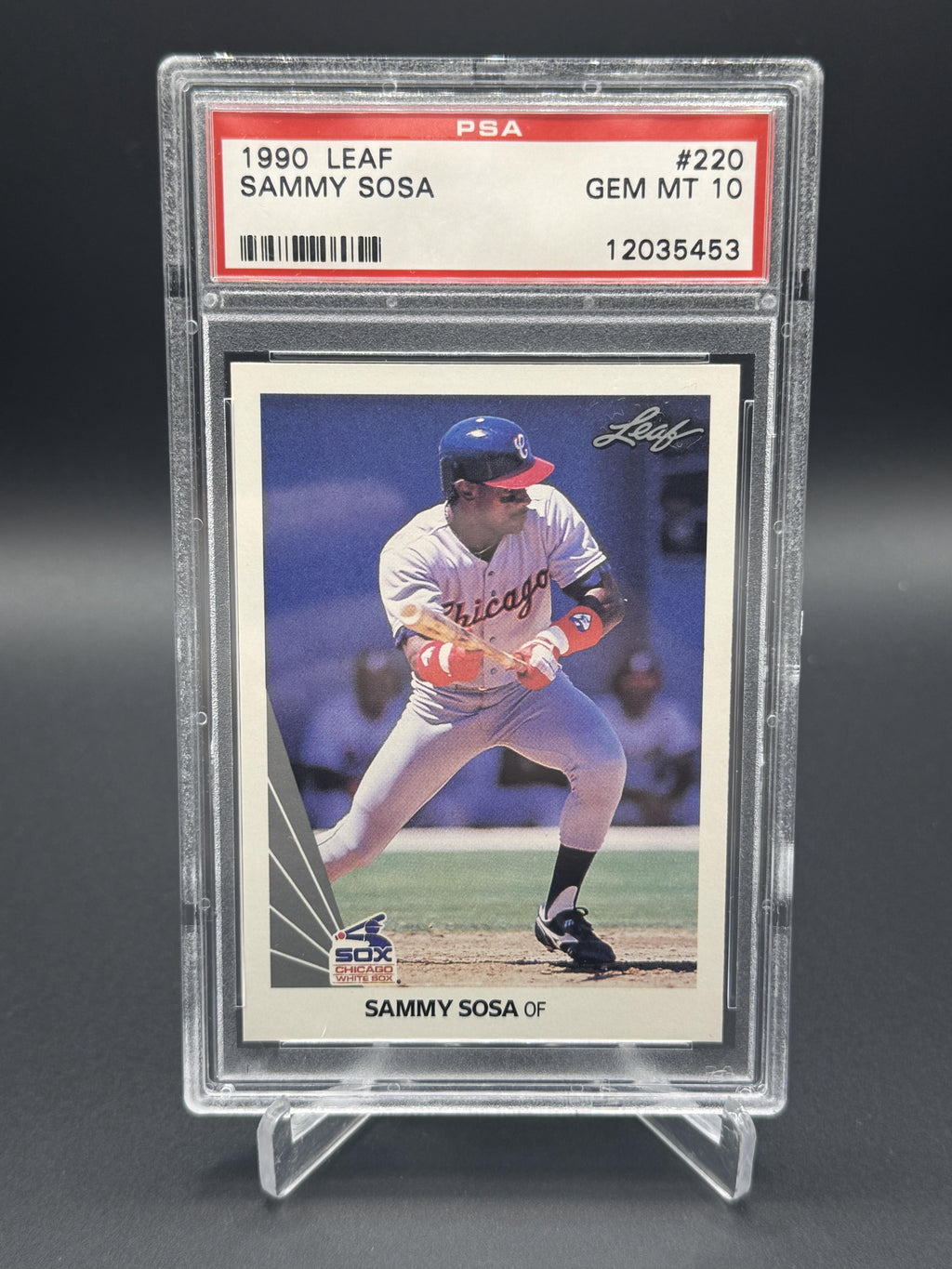 1990 Leaf #220 Sammy Sosa PSA 10