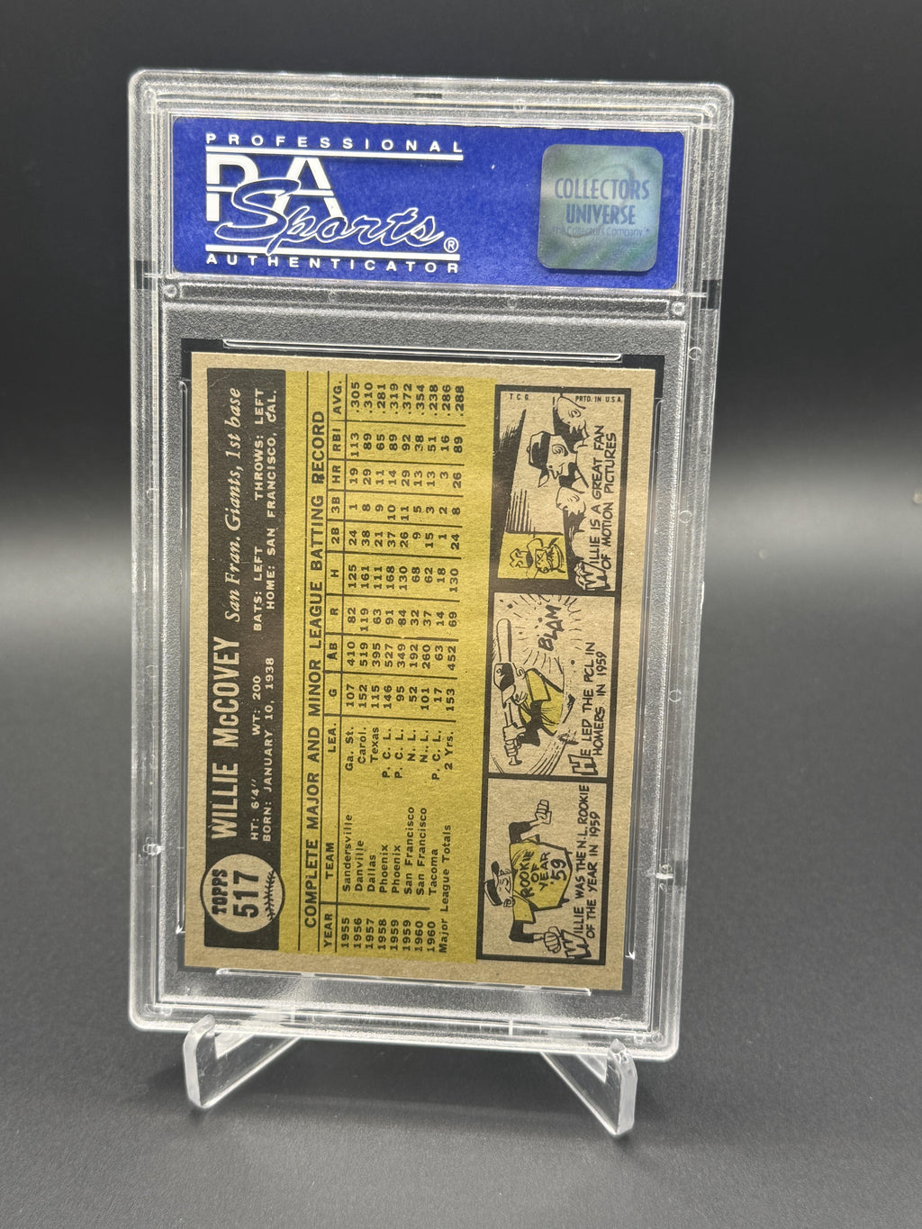 1961 Topps #517 Willie McCovey PSA 7