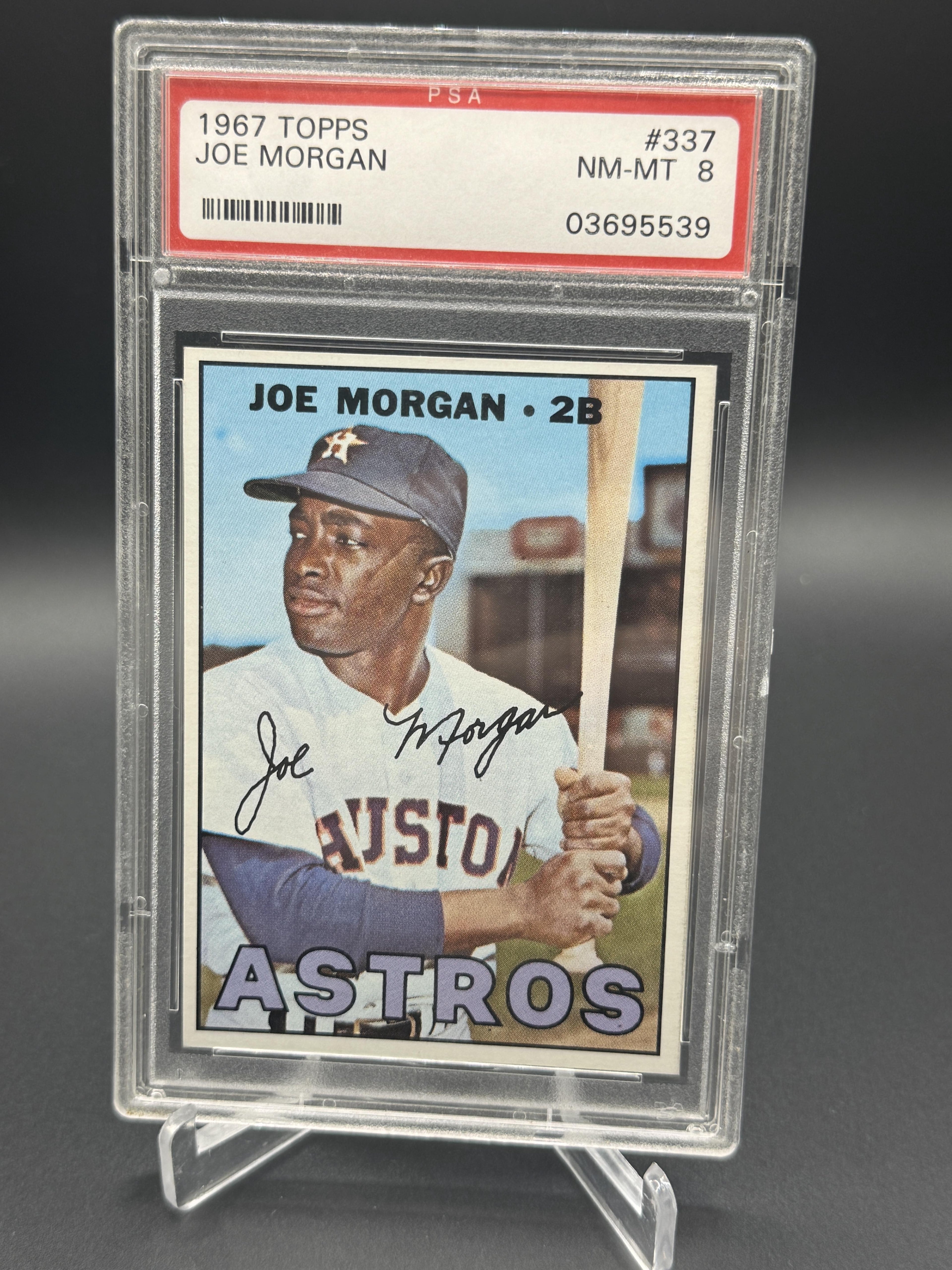 1967 Topps #337 Joe Morgan PSA 8