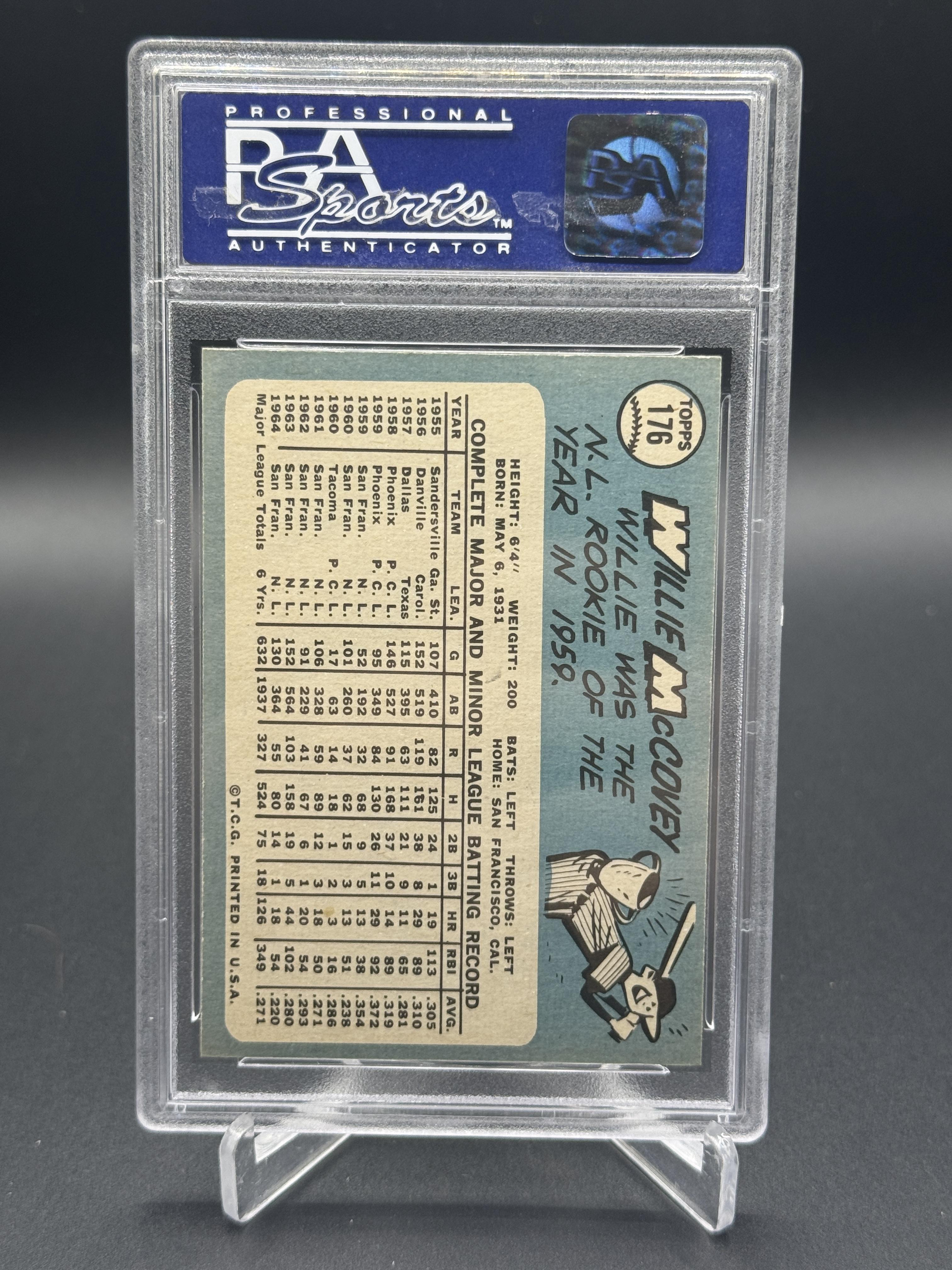 1965 Topps #176 Willie McCovey PSA 8