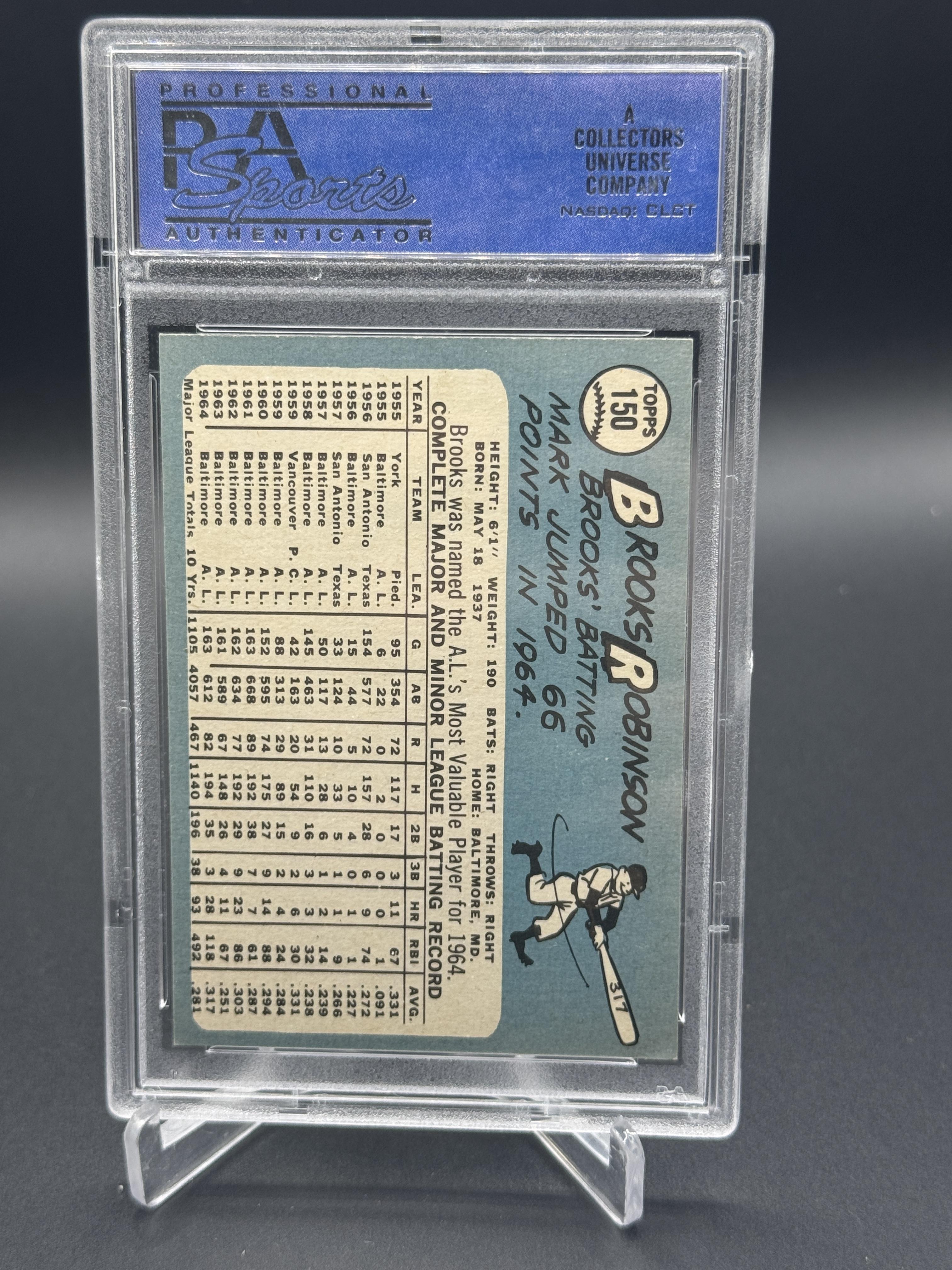 1965 Topps #150 Brooks Robinson PSA 8