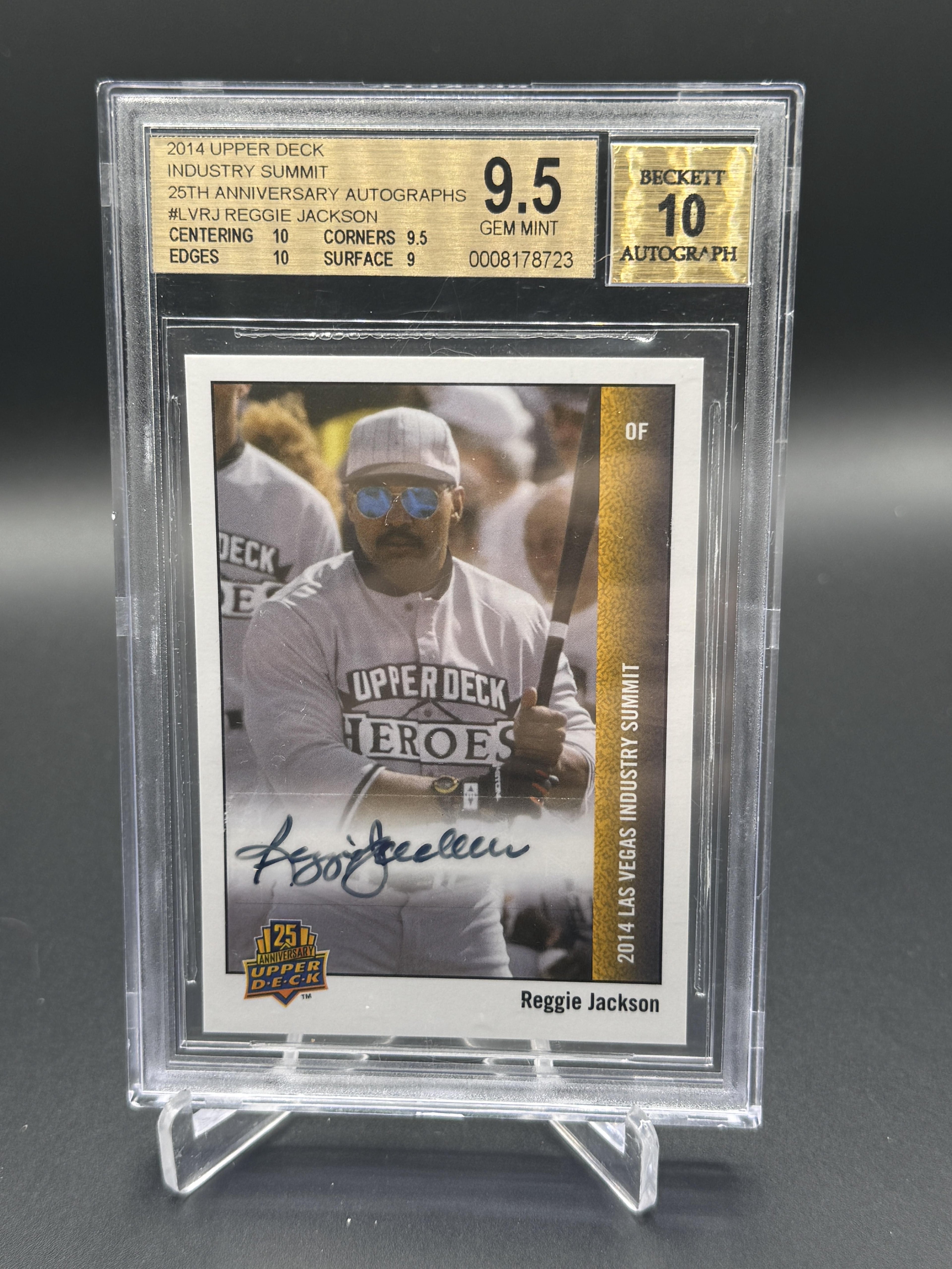 2014 Upper Deck Industry Summit 25th Anniversary Auto Reggie Jackson BGS 9.5