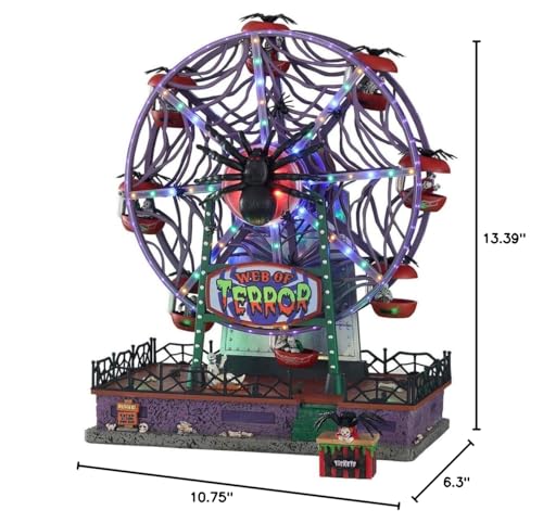 Lemax Web Of Terror Ferris Wheel, With 4.5V Adaptor #14823