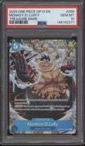 Monkey D. Ruffy One Piece Card Game OP13 Treasure Rare #058 PSA 10