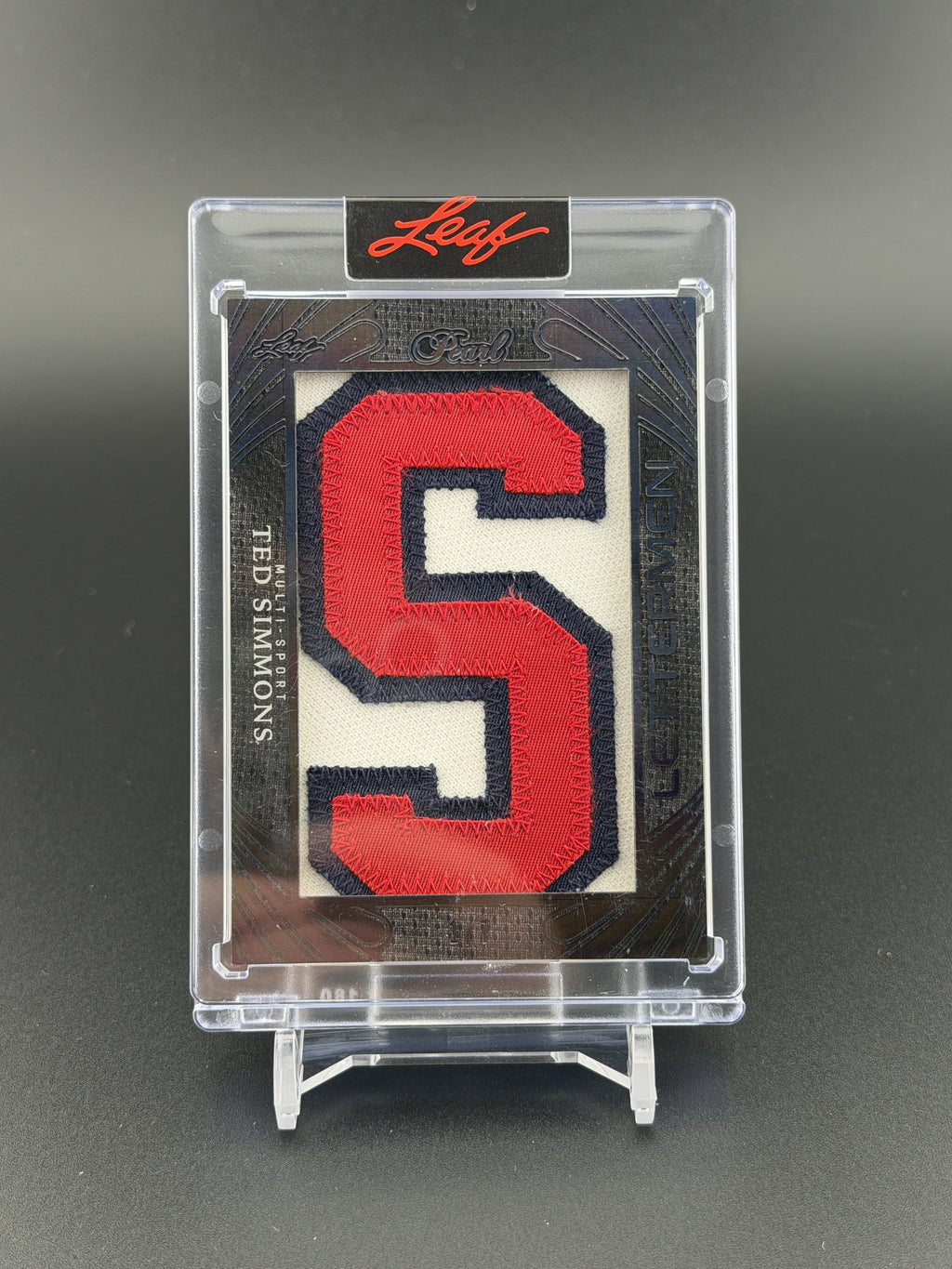 2025 Leaf Pearl #L-40 Ted Simmons Lettermen Black Spectrum