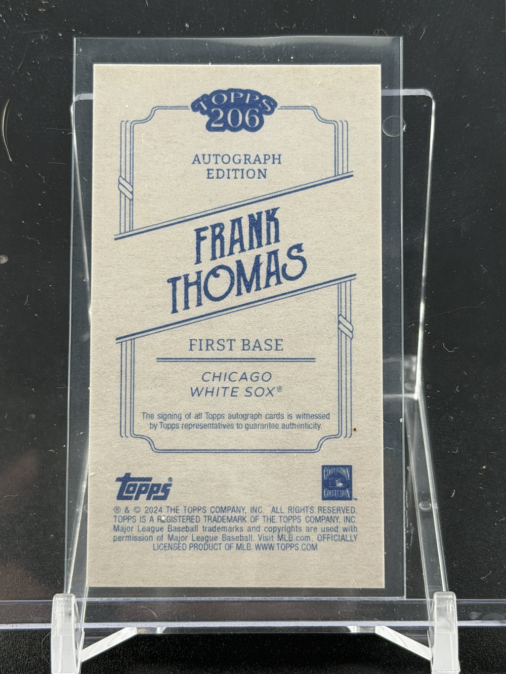 2024 Topps 206 #NNO Frank Thomas Autographs