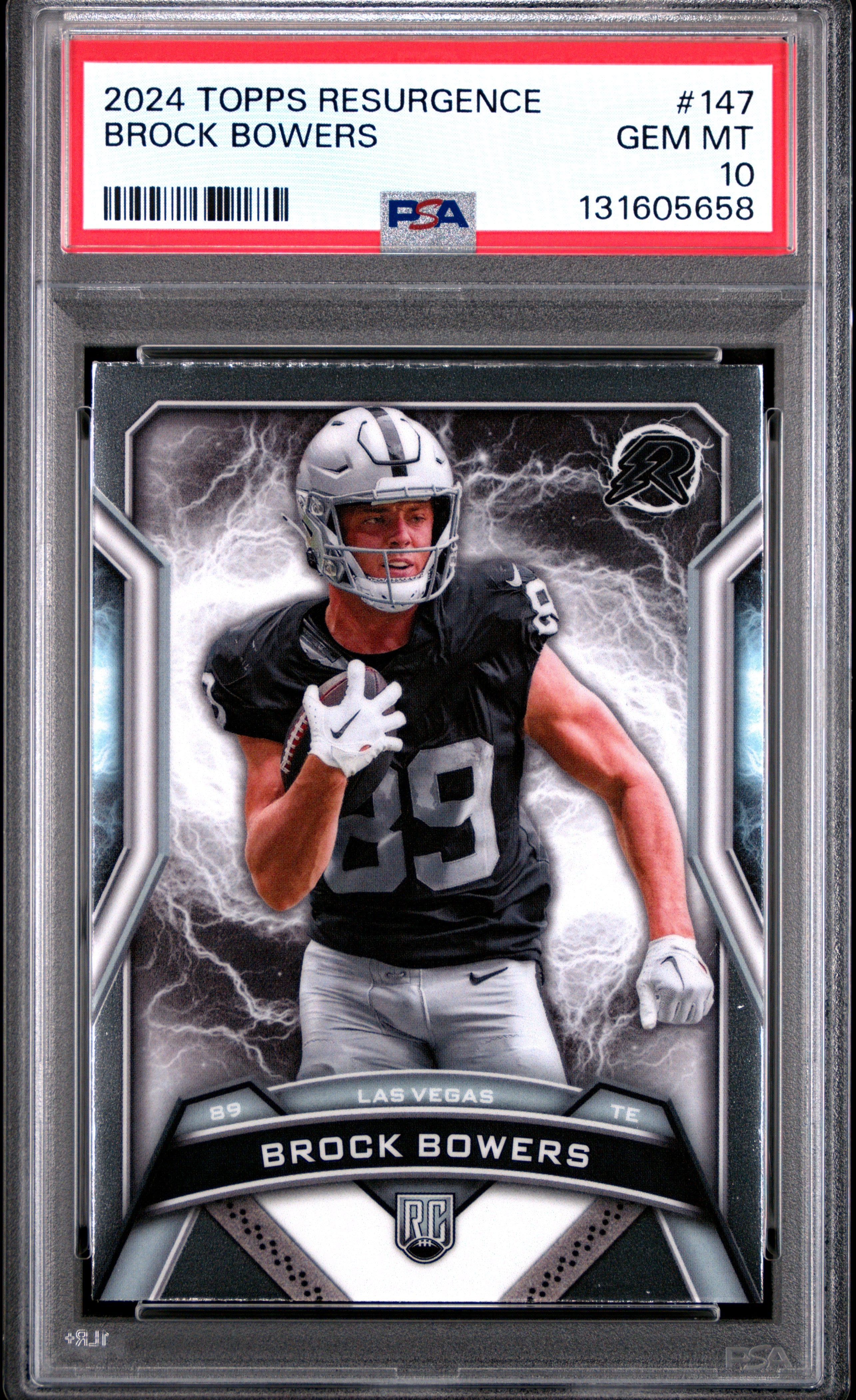 2024 Topps Resurgence #147 Brock Bowers Rookie PSA 10