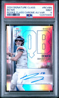 2024 Topps Signature #RCV-BN Bo Nix Rookie Class Chrome Auto Variation PSA 9