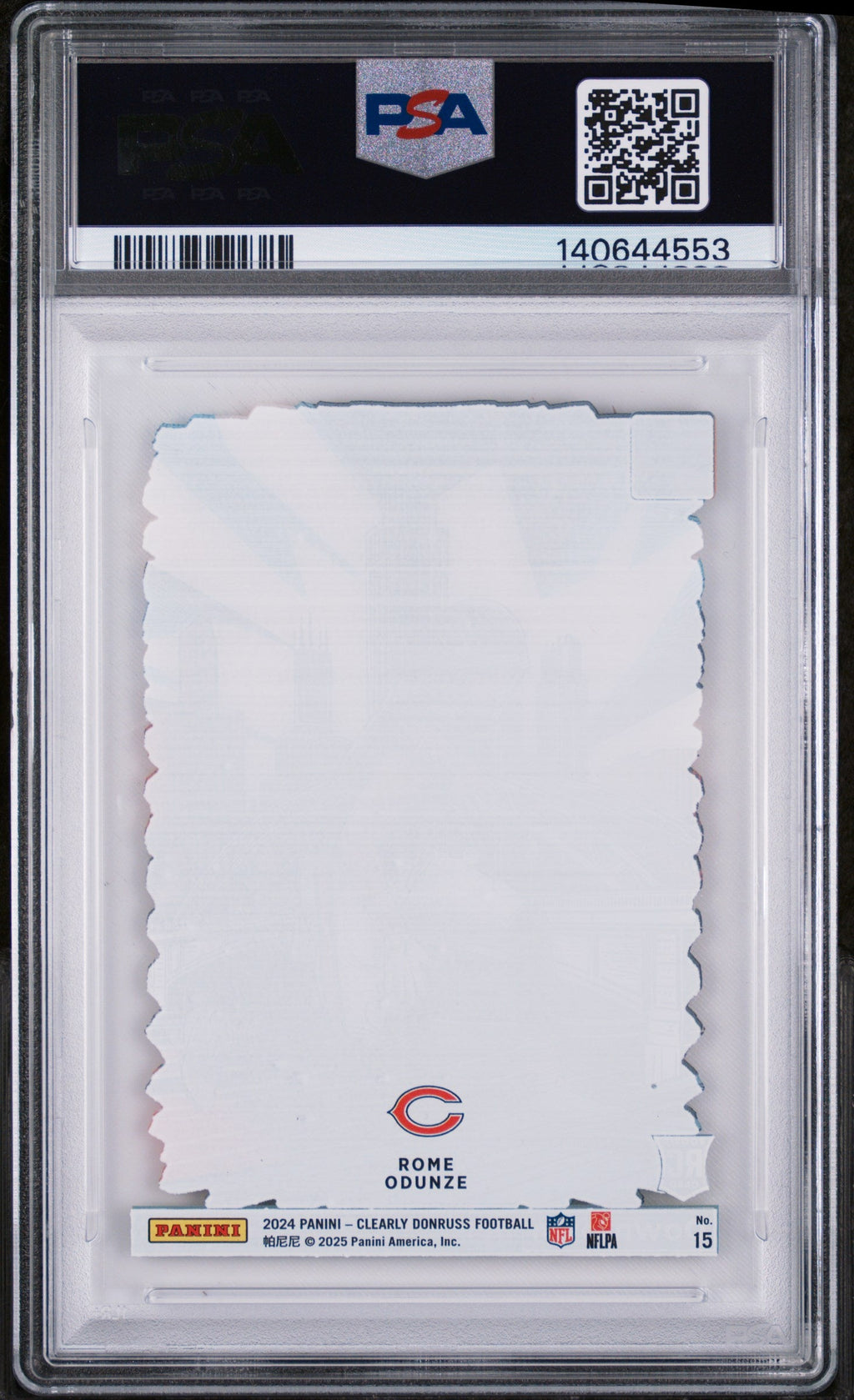 2024 Clearly Donruss #15 Rome Odunze Rookie RC Downtown PSA 10 PC