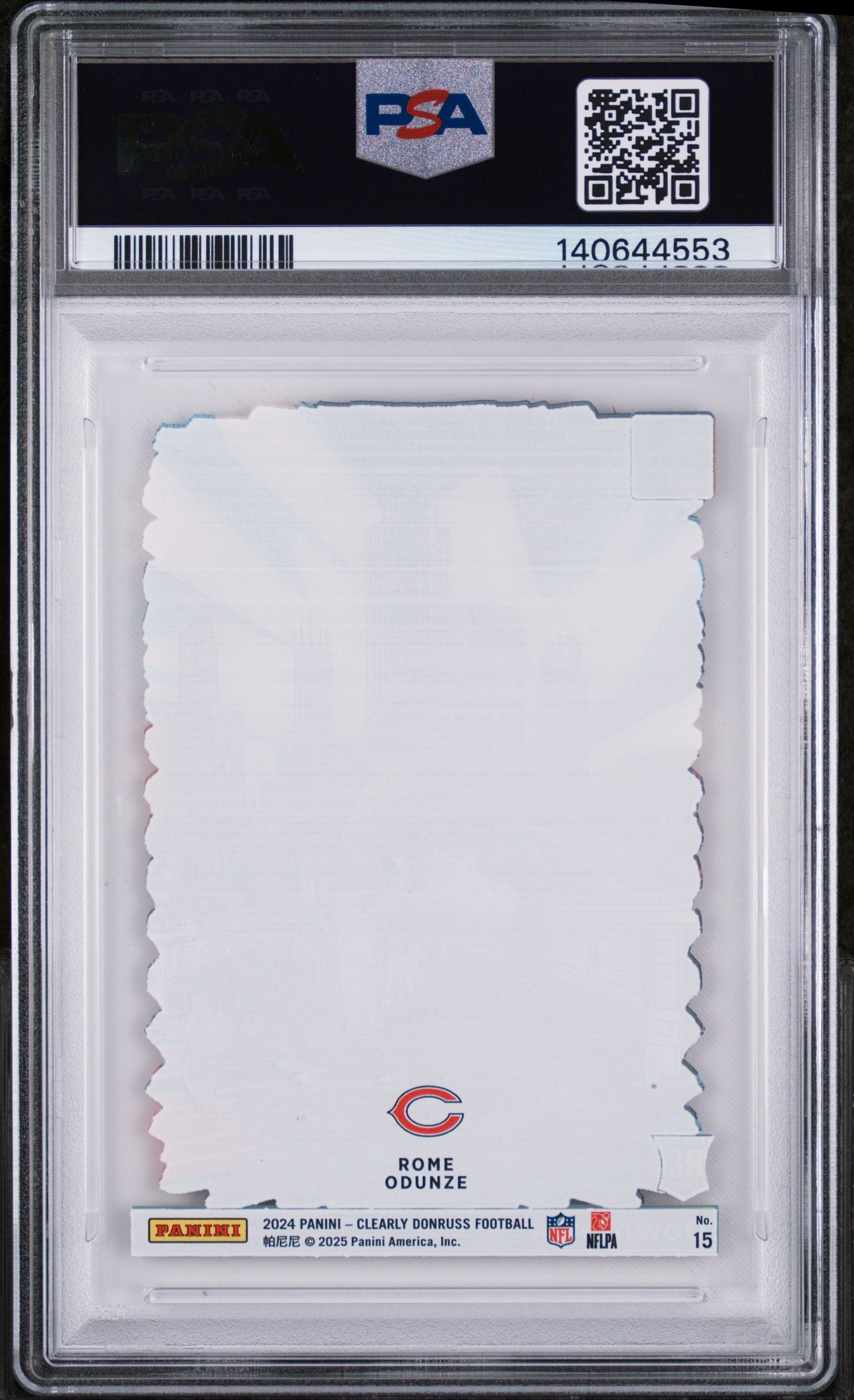 2024 Clearly Donruss #15 Rome Odunze Rookie RC Downtown PSA 10 PC