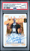 2025 Bo Jackson Battle Arena #111 Darren Woodson Auto Battlefoil-Fire /50 PSA 10