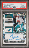 2023 Contenders #CTA-THI Tyreek Hill Veteran Cracked Ice Auto Ticket /23 PSA 9