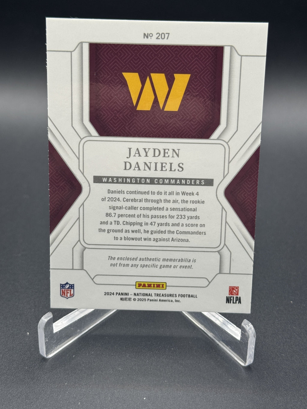 2024 Panini National Treasures #207 Jayden Daniels #/99 PC