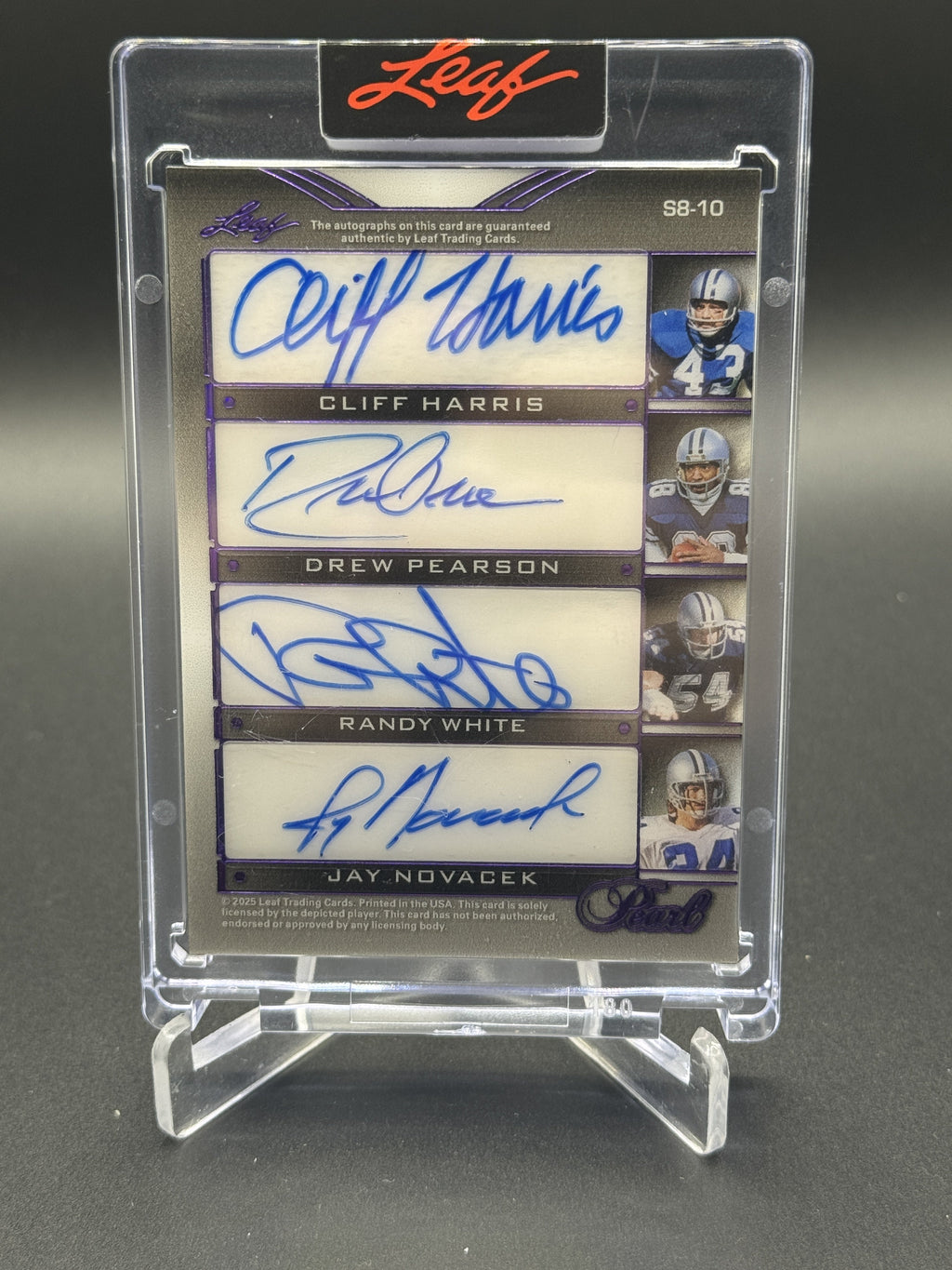 Leaf Pearl Emmitt Smith Staubach Witten +5 More Dallas Cowboys Auto /6