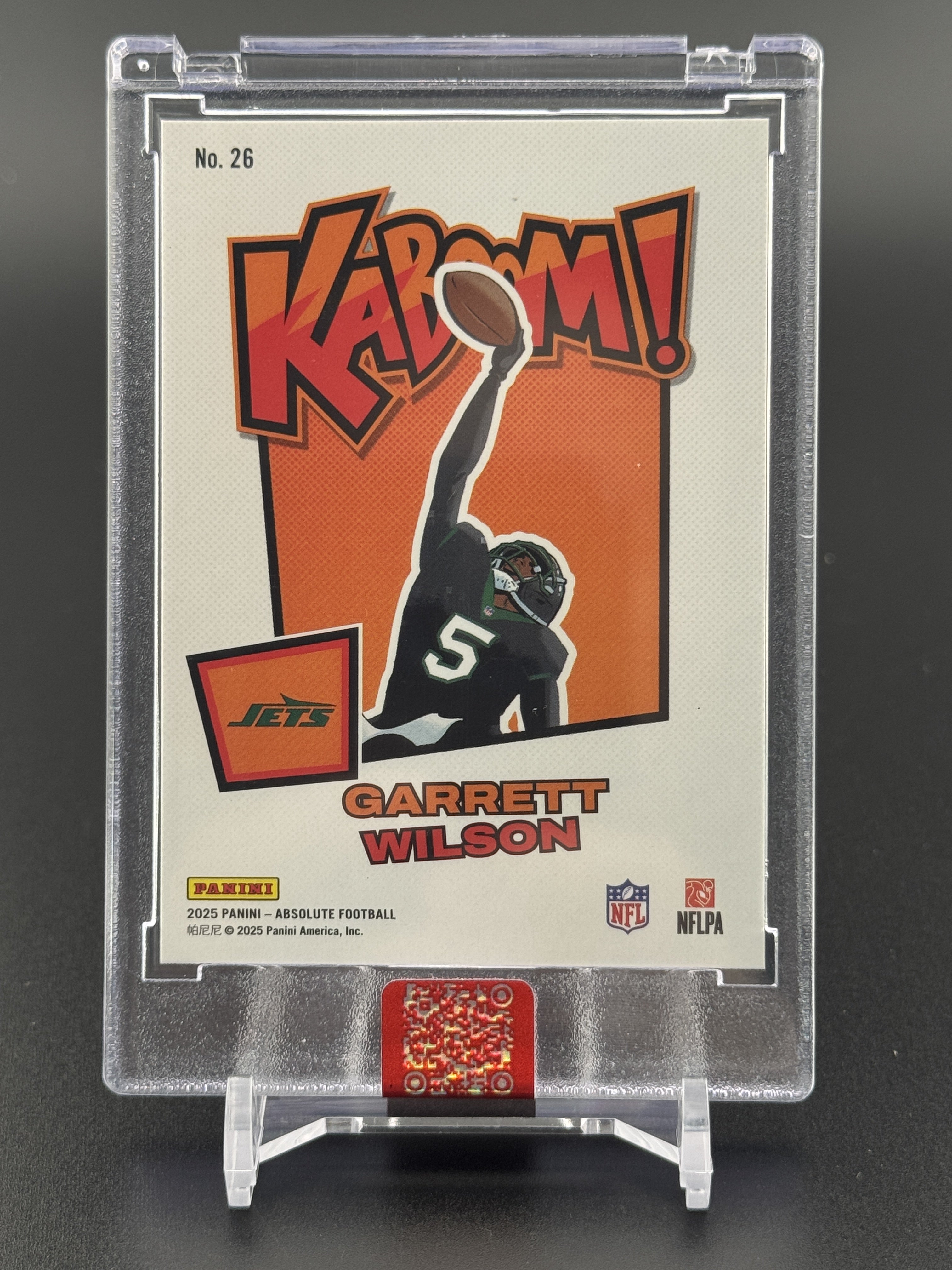 2025 Panini Absolute #26 Garrett Wilson Kaboom! Horizontal